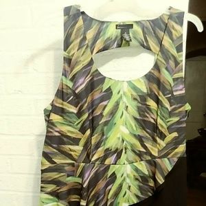 BOGO Lane Bryant Black Sheath wTropical Peplum top